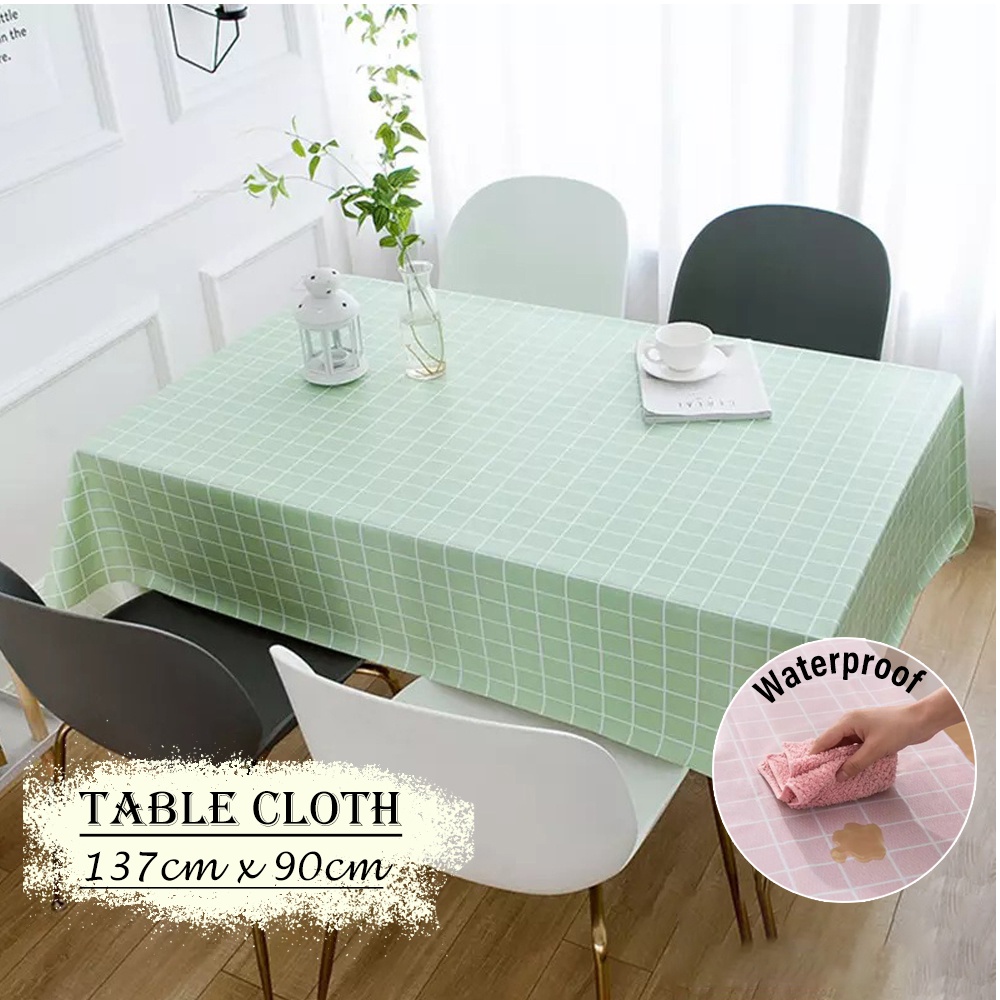 Chostel A013 Table Cloth Linen Tablecloth Dustproof Rectangle Table ...