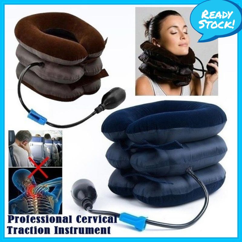 Inflatable Air Cervical Neck Traction Device 3 Layers Soft Neck Collar ...