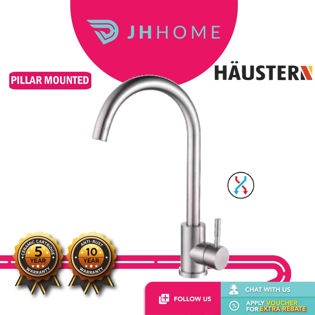 Haustern Pillar Mounted Kitchen Mixer Ht Stiq 551up Ss Ht Stiq 551aup Ss Shopee Malaysia 0183