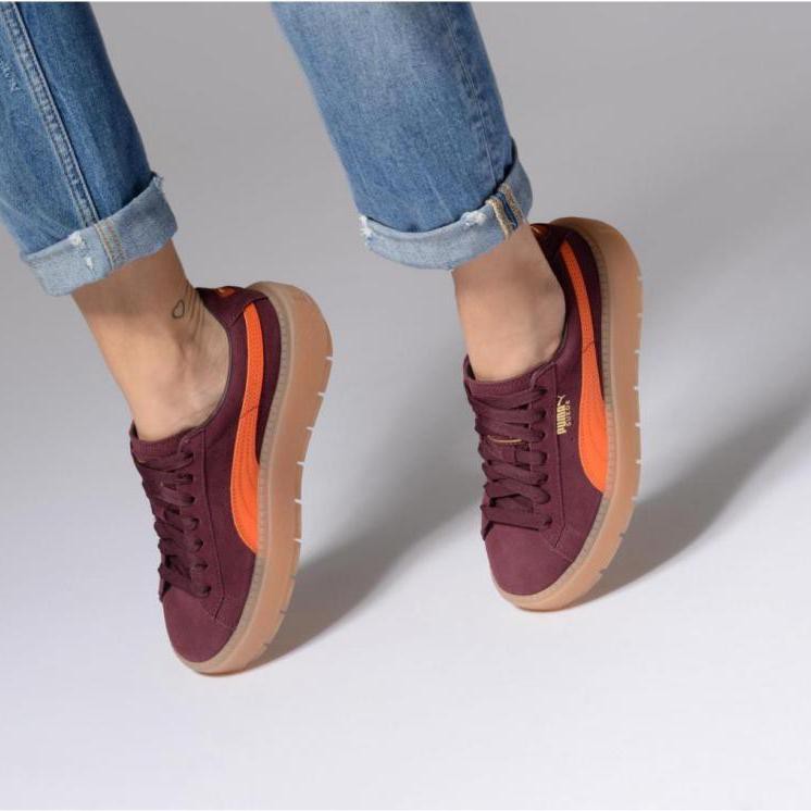 Puma platform outlet maroon