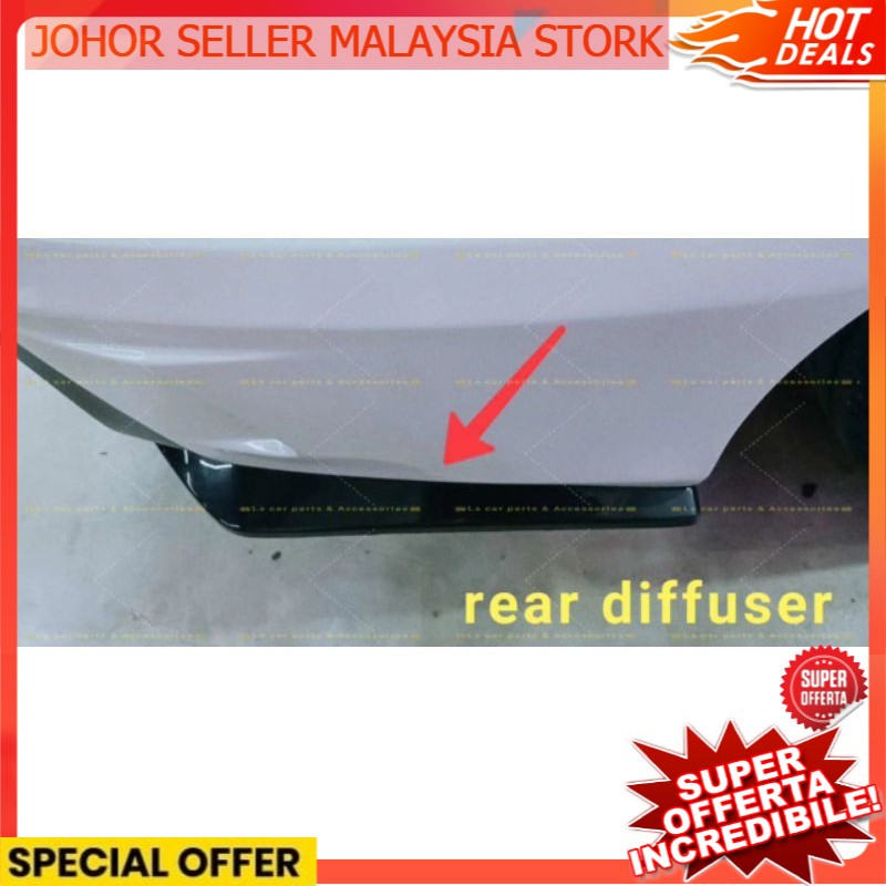 Bumper Lip Guard Side Skirt Protection Rear Diffuser Deflector Canard ...