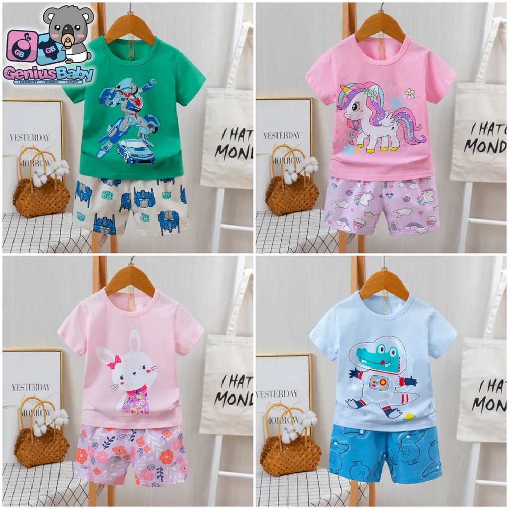 Genius Baby House ] 1y-7y Baby kids Girl Boy Home Wear Shirt