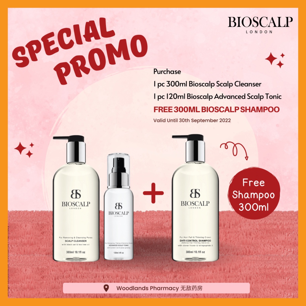 BIOSCALP LONDON SCALP TREATMENT SET [SCALP CLEANSER 300ML / DHT CONTROL