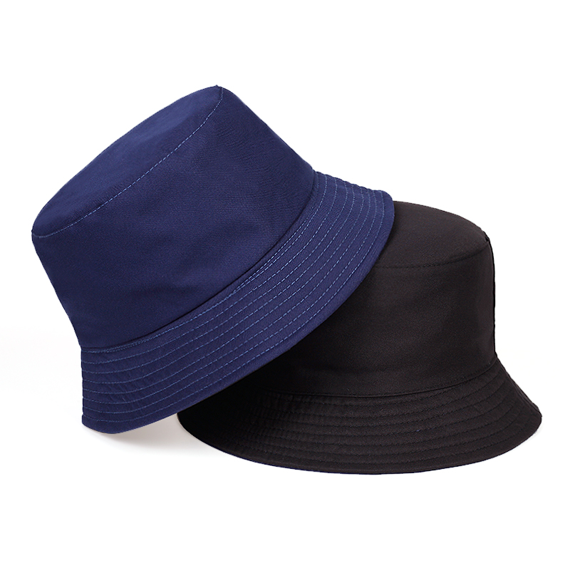 Solid Color Cotton Double-sided Wearable Fisherman Hat for Women