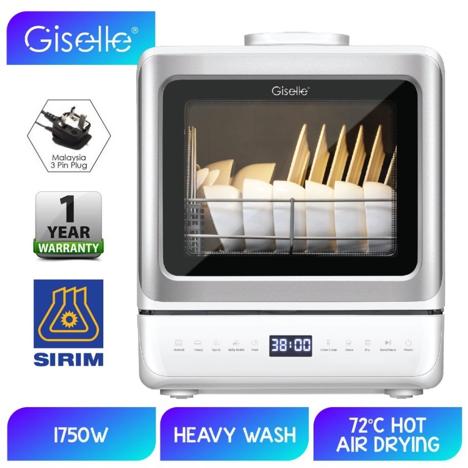 Giselle Table Top Dishwasher English Panel with Malaysia 3 pin plug (KEA0205) Shopee Malaysia