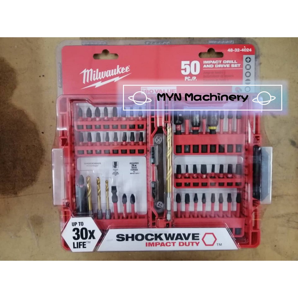 Milwaukee 50pcs SHOCKWAVE Impact Drill Driver Bit Set 48 32