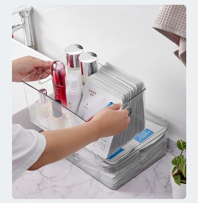 Facial Mask Storage Box Transparent Organizer Food Container 多功能面膜冰箱收纳盒 ...