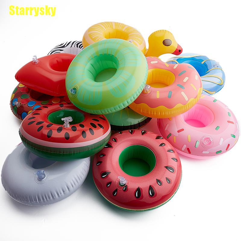[Starrysky] Mini Floating Cup Inflatable Drinks Cup Holder Pool Floats