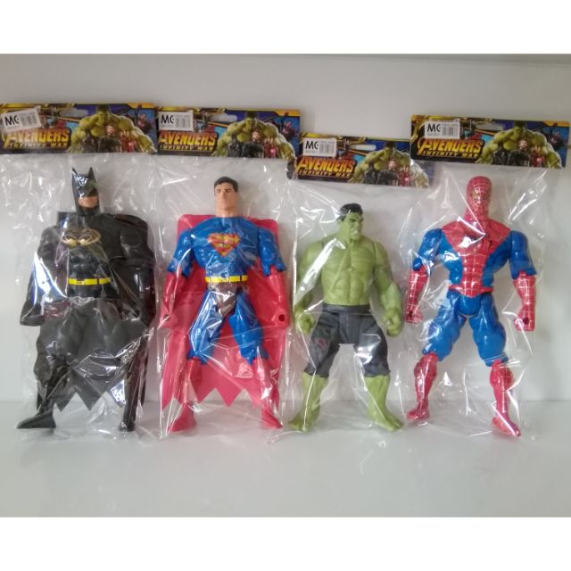 superman and batman and spiderman and hulk