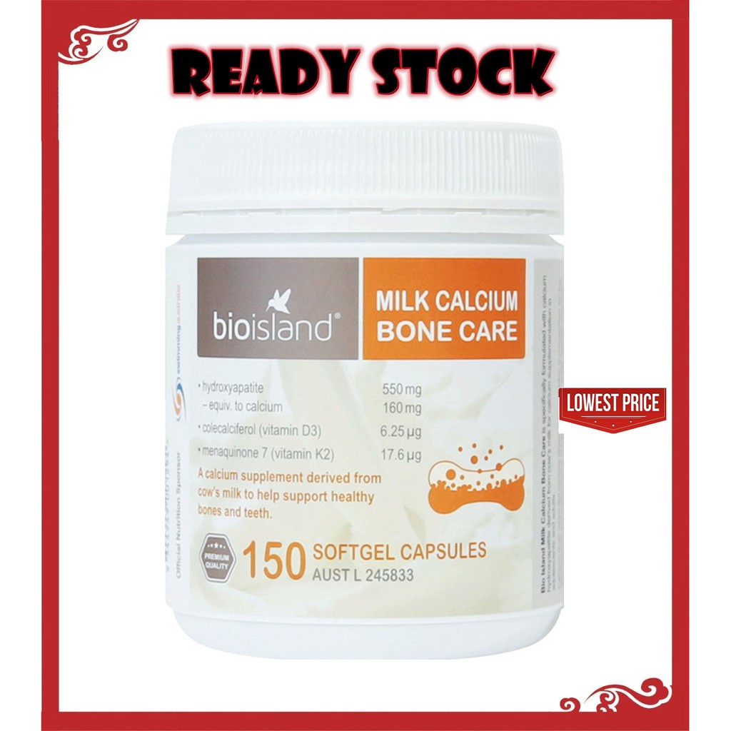 Bio Island Milk Calcium Bone Care 150 Softgel Capsules (Made in Australia) Shopee Malaysia