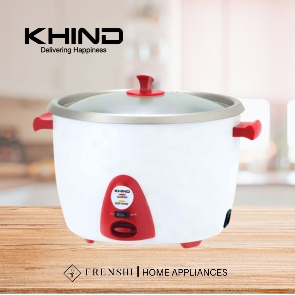 Khind Anshin Rice Cooker With Stainless Steel Inner Pot [Random Colour