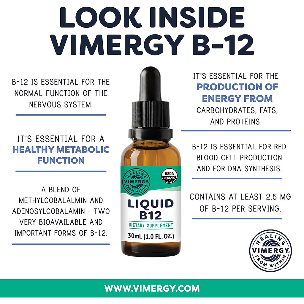 Vimergy USDA Organic B12 Vitamin B12 (30 ml or 115ml) Shopee Malaysia