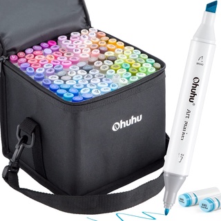 Ohuhu Dual Tips Alcohol Art Markers - Fine & Chisel  (40/60/80/120/160/200/320 Colors)