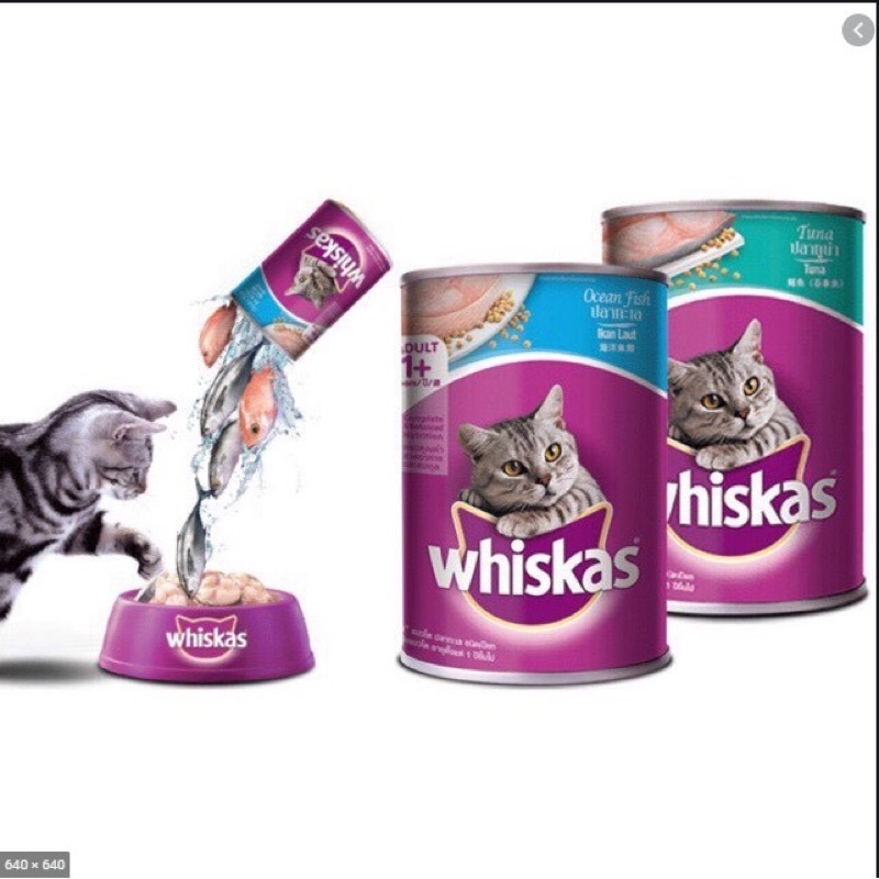 Whiskas Cans Sea Fish And Mackerel Flavor Pate Cat Food 400g Shopee