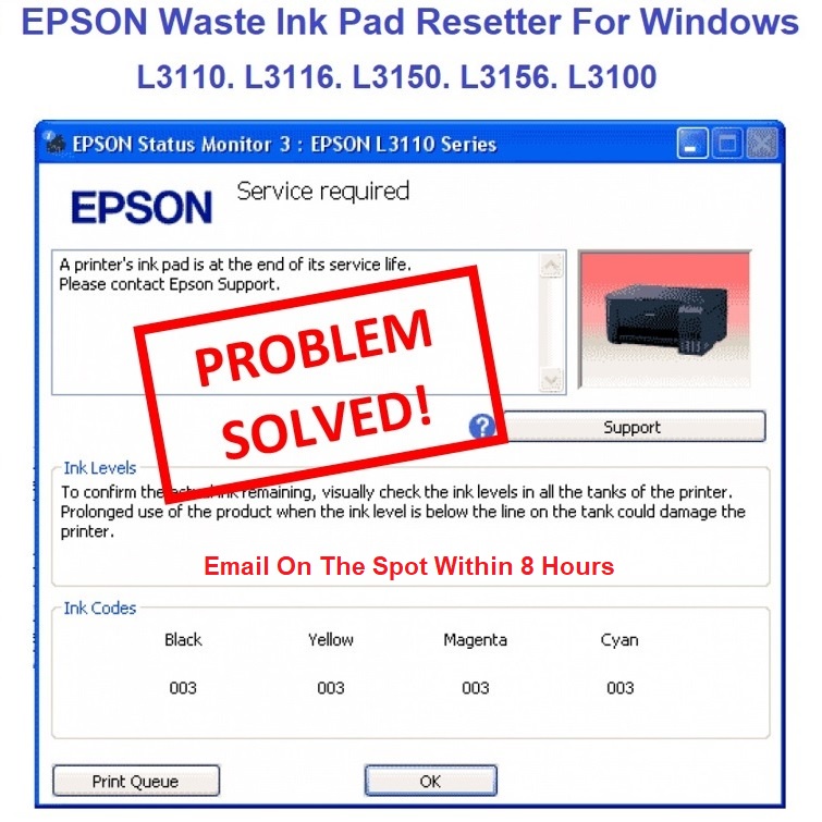 HOW TO RESET EPSON L3156, L3150 USING ORIGINAL RESETTER (NO.7) 