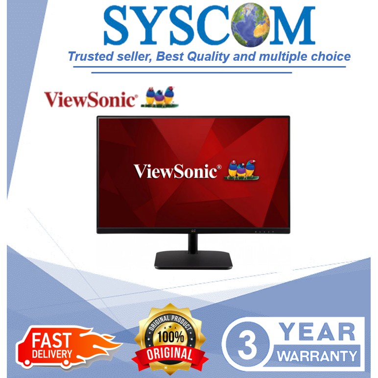 Viewsonic LED Monitor VA2432-h 75Hz IPS Monitor with Frameless | Shopee ...