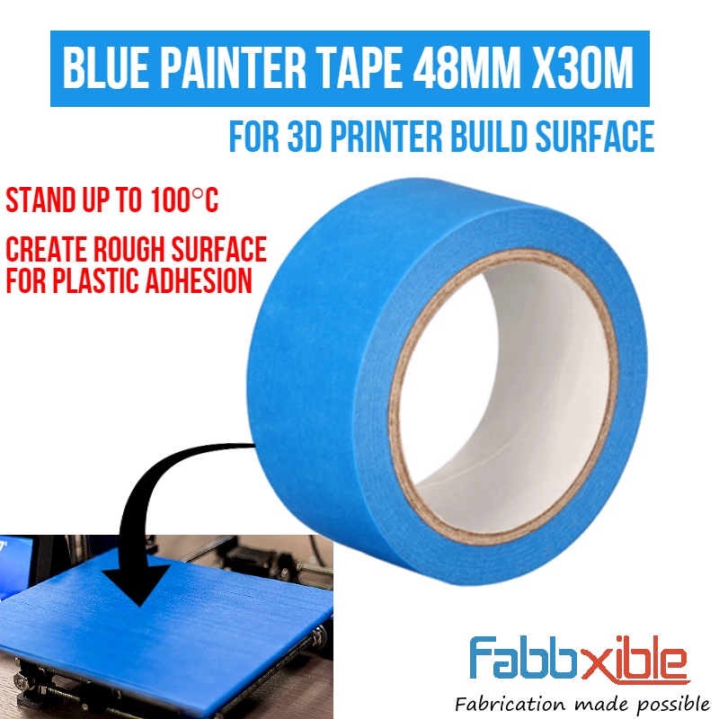 Blue Painter Tape For 3D Printer Build Surface 48mm x 30m Shopee Malaysia