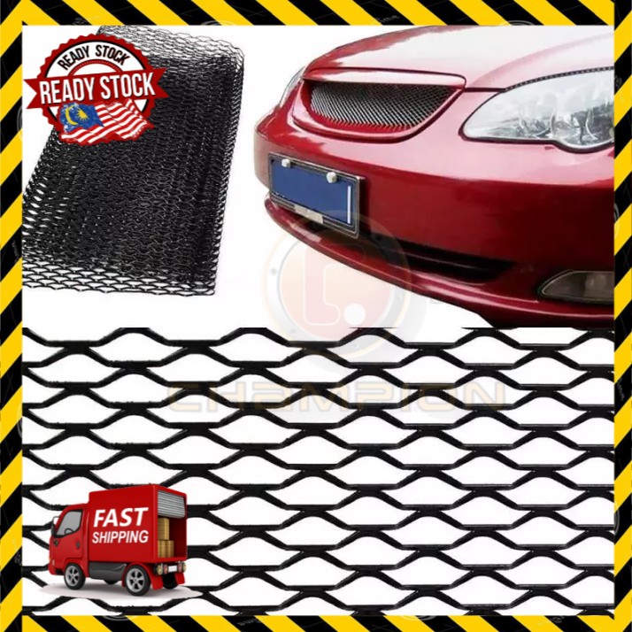 UNIVERSAL CAR BODY KIT BUMPER GRILL ALUMINIUM MATERIAL 33 cm x 100 cm