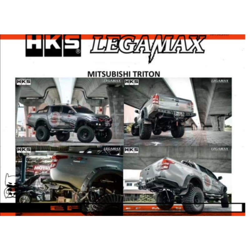 4X4 HKS LEGAMAX MUFFLER CARBON HILUX RANGER NAVARA DMAX TRITON RAPTOR
