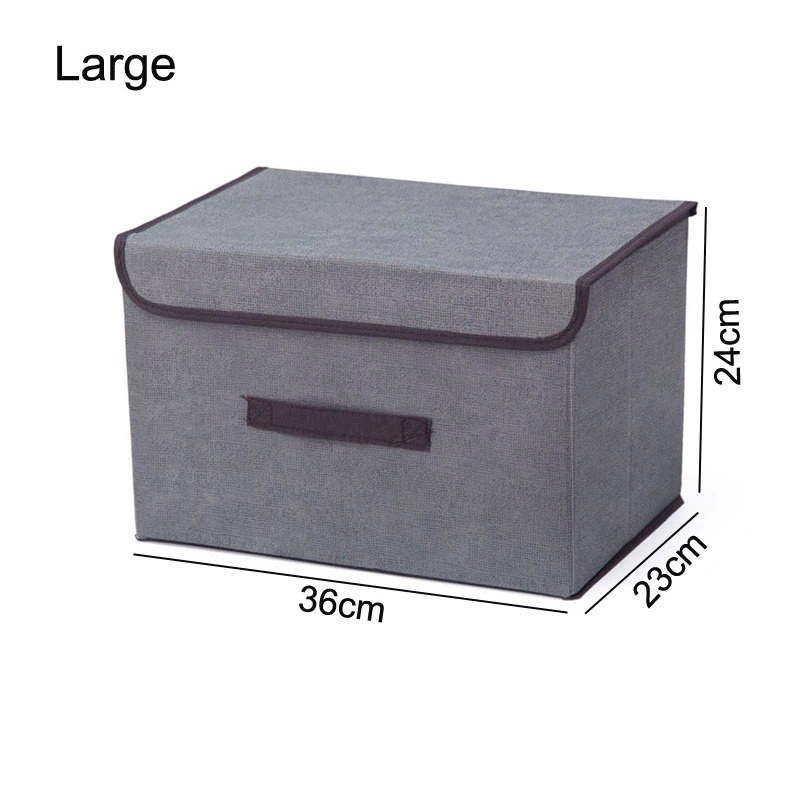 𝟮𝗣𝗖𝗦 》 Korean Foldable Wardrobe Linen Cloth Storage Box Clothes Basket ...