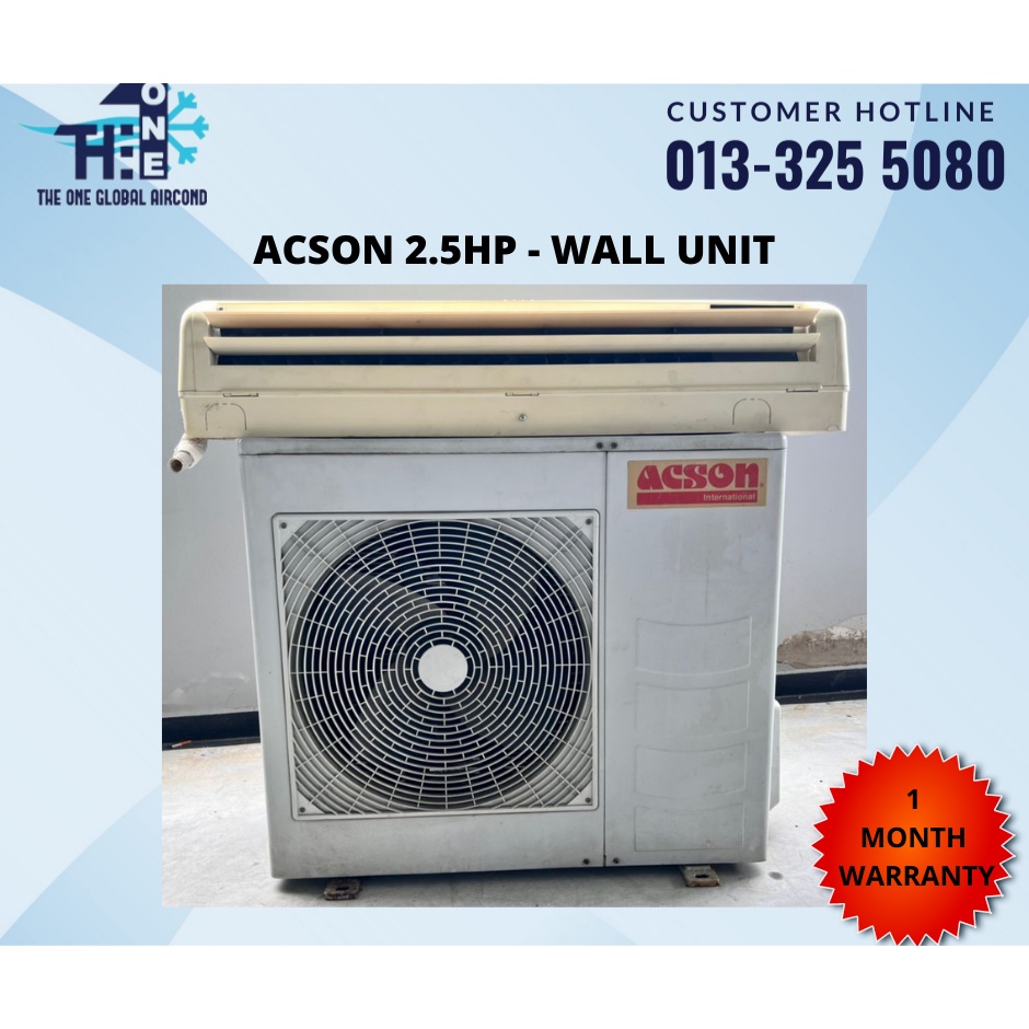 ACSON 2.5HP WALL UNIT AIR CONDITIONER (USED UNIT) Shopee Malaysia