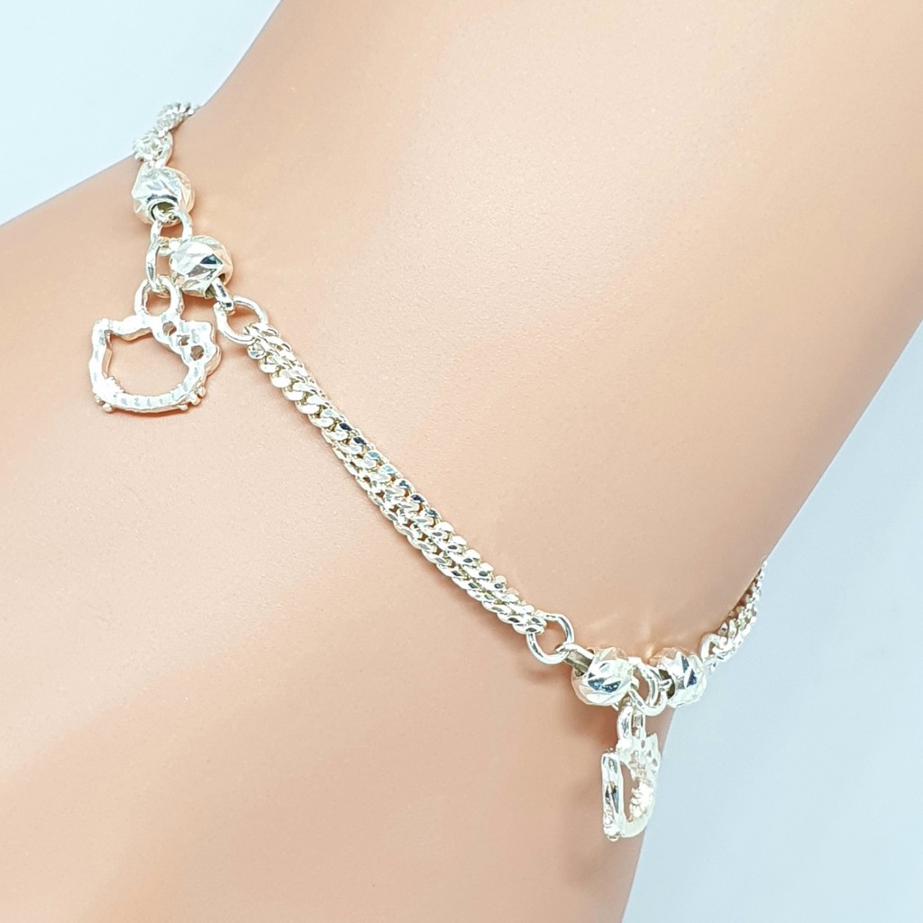 Silver Payal/Anklet with Bells Type B[Baby/Kids/Adults] Baby Size: 5