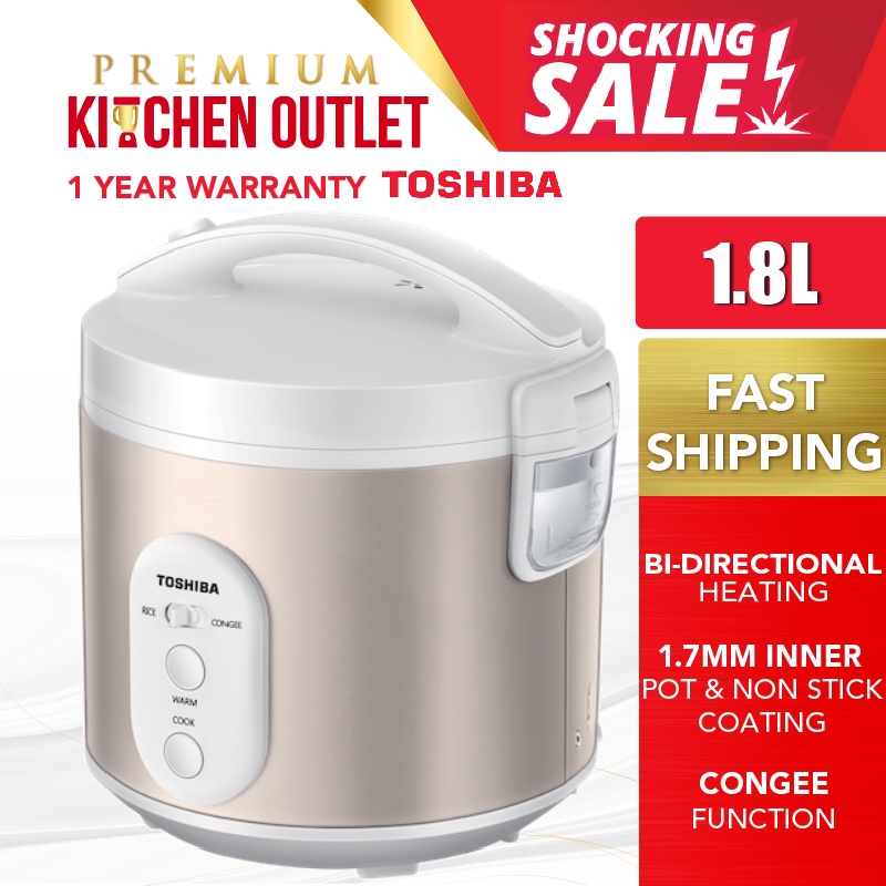 Toshiba 1.8L Jar Rice Cooker w Congee Function RC18JS1NMY Midea 2.2L MRCM2224 Periuk Nasi