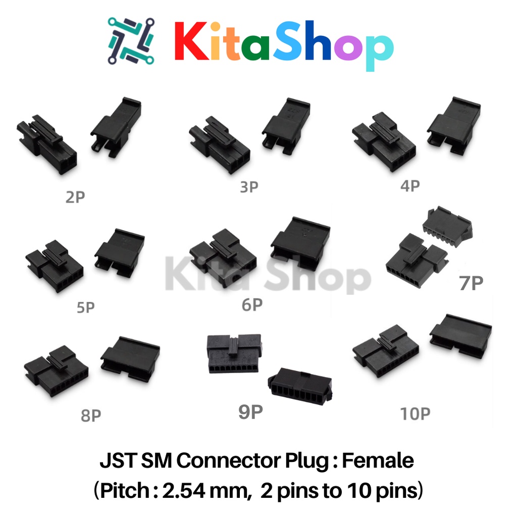 Jst Sm Connector Plug Pitch Mm Female Connector Housing Pins