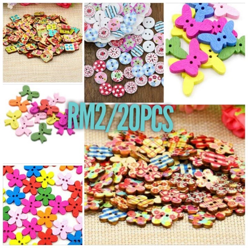 🔥🔥HOT ITEM 🔥🔥CUTE BUTTON 20PCS/PACK | Shopee Malaysia