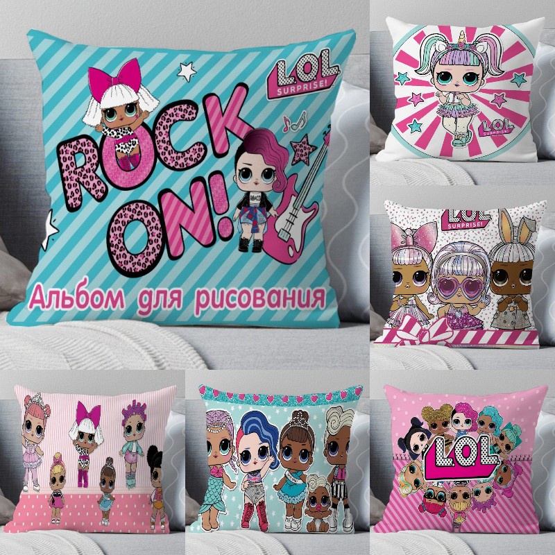 45CM LoL Doll Surp rise Girls Baby Dolls Pillow Case Cushion Cover Pillow Cover Decorative Car Pillowcase Decor Shopee Malaysia