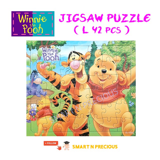 Winnie the Pooh Cartoon Jigsaw Puzzle for Kids (L 42 pcs) | Shopee Malaysia