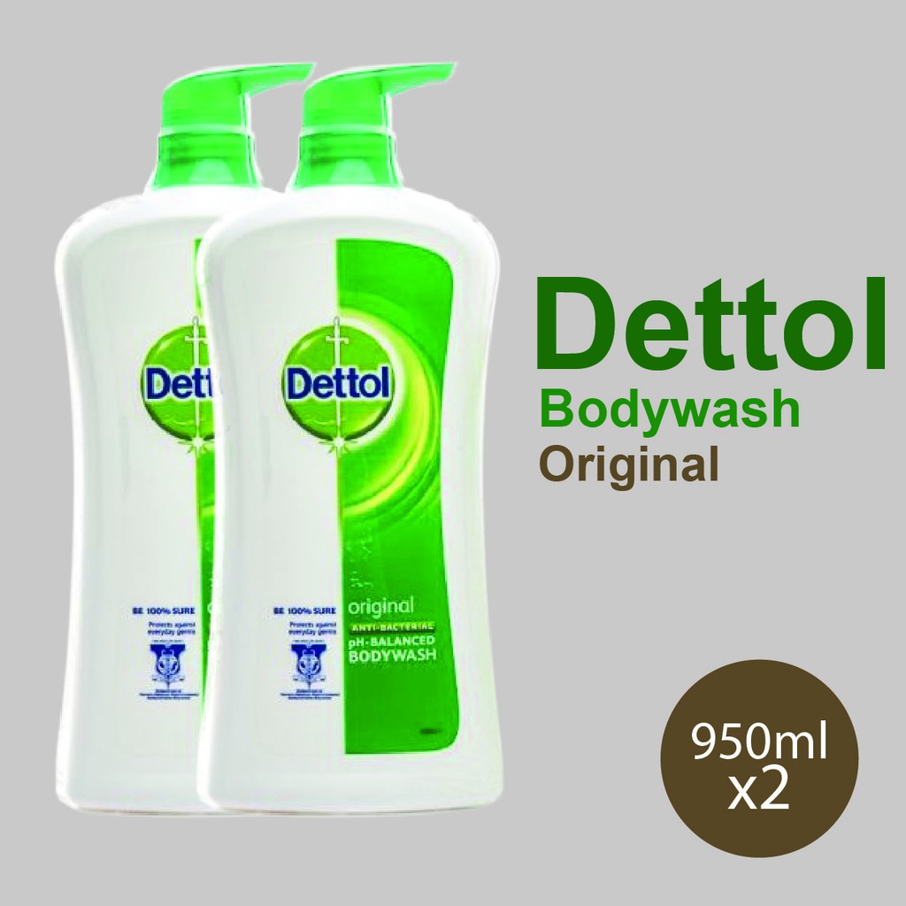 Dettol Shower Gel Original Antibacterial Twin Pack 950ml X 2 Shopee