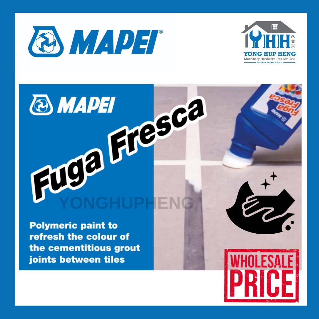 Mapei Fuga Fresca Grout Tile Grout Reviver 160G Cement Putih Tile Simen ...