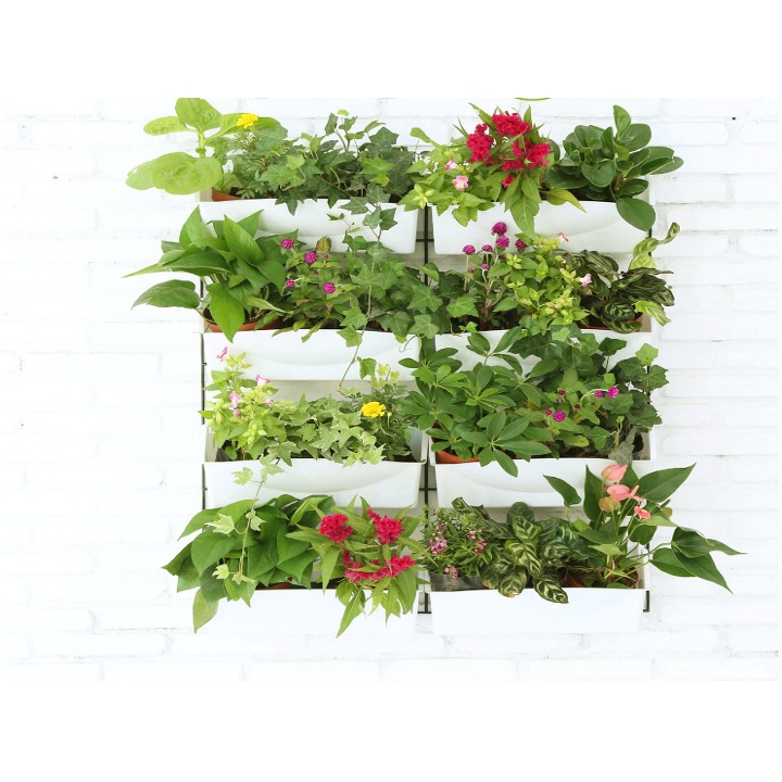 Garden Outdoor Plant Wall Flower Pot Container Wall Hanging Vertical ...