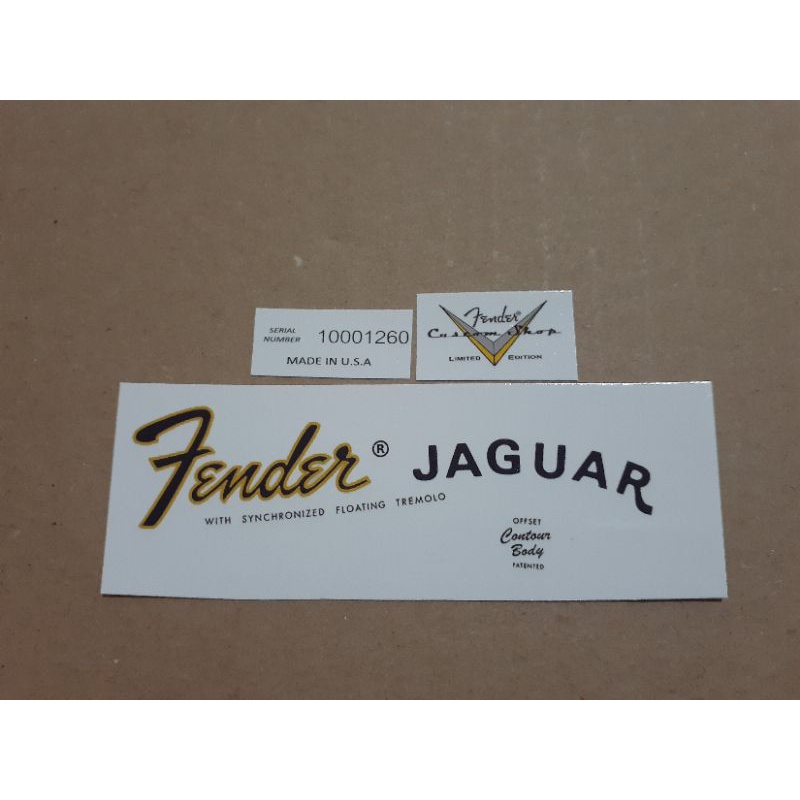 fender jaguar headstock logo waterslide decal black Shopee Malaysia