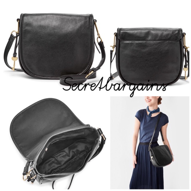 Fossil Rumi Large Crossbody Black Shopee Malaysia