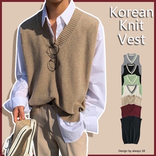 Vest Women Solid Short Loose Trendy Korean Style Sleeveless Knitted V Neck