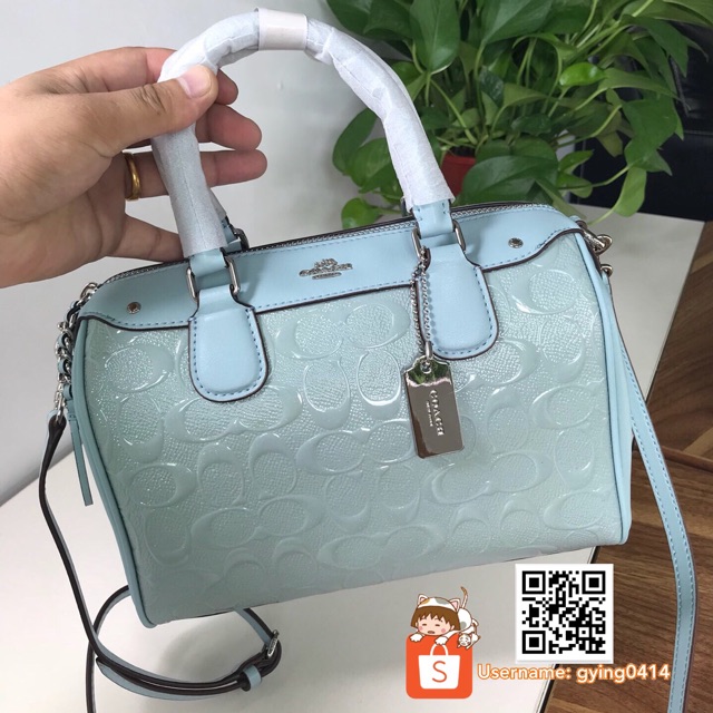 Coach Blue Leather Mini Bennett Satchel Coach