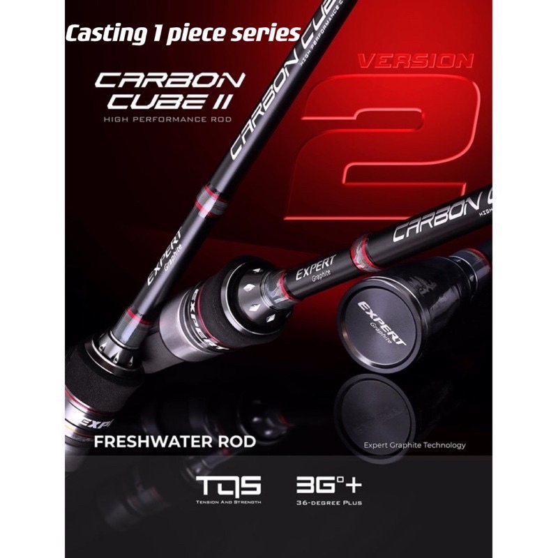 1 PIECE EXPERT GRAPHITE CARBON CUBE II CASTING FISHING ROD | Shopee ...