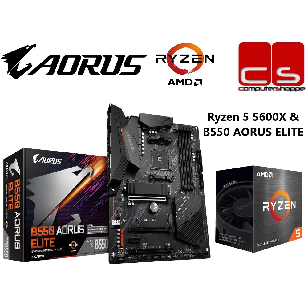 Ryzen 5 5600X with B550 AORUS ELITE Combo | Shopee Malaysia