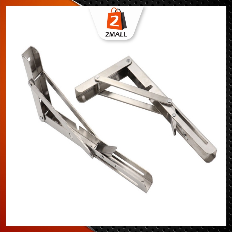 2MALL Folding Bracket Triangle Wall Shelf 90 Degree Telescopic Foldable ...