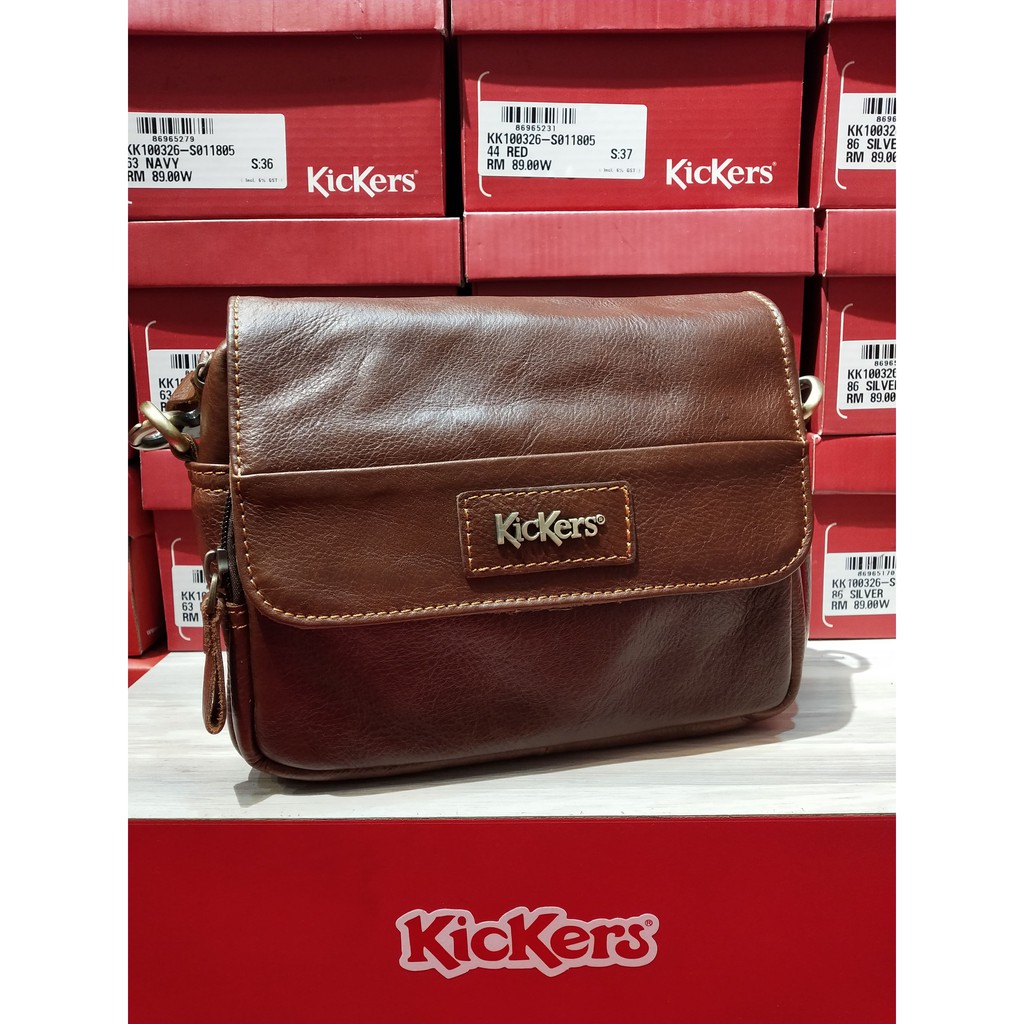 Original Kickers Leather Sling Bag Shopee Malaysia