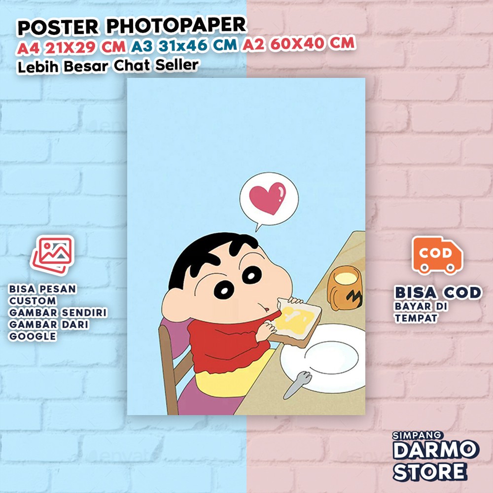 Shinchan Poster Anime Cartoon Cute Children Jail Wibu Shinnossuke ...