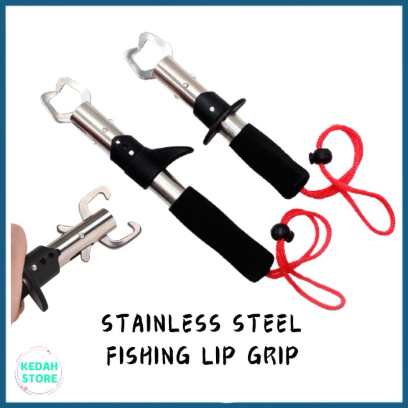 Fishing Lip Gripper 22CM Stainless Steel Fishing Clamp Player Fishing  Player Penyepit Ikan