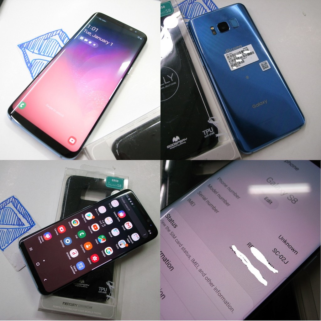 Samsung Galaxy S8 4/64GB DOCOMO SD835 Coral Blue Rm820 | Shopee 