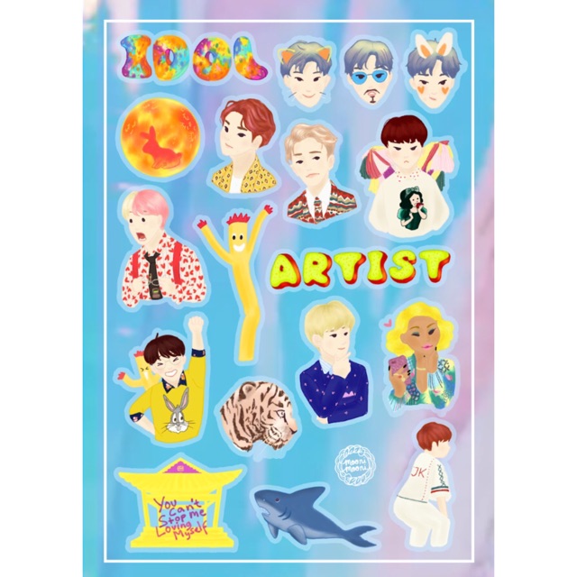 Bts Fanart Sticker Set | Shopee Malaysia