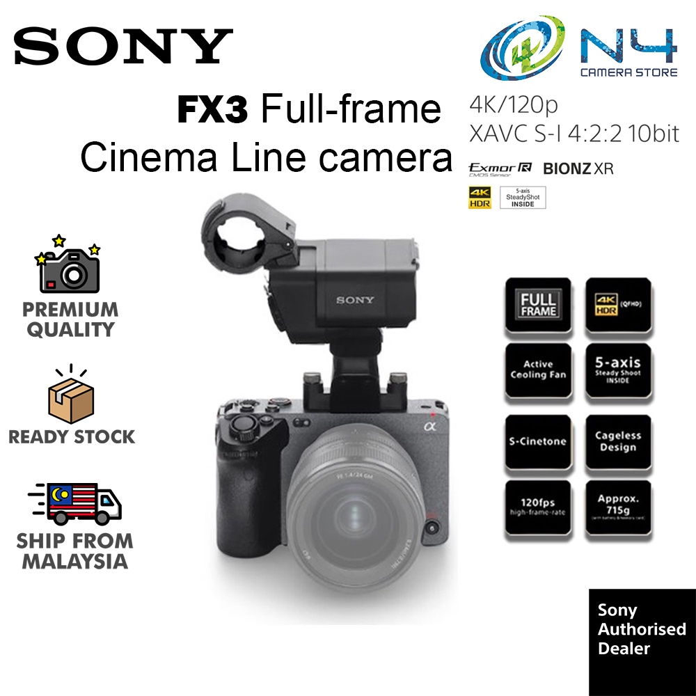 Sony FX3 FullFrame Cinema Camera ( 1+1 Year Sony Malaysia Warranty