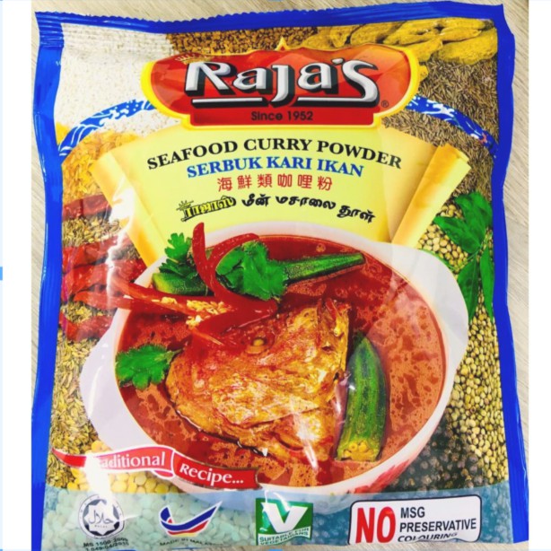 RAJA'S SEAFOOD CURRY POWDER 220GM | Shopee Malaysia