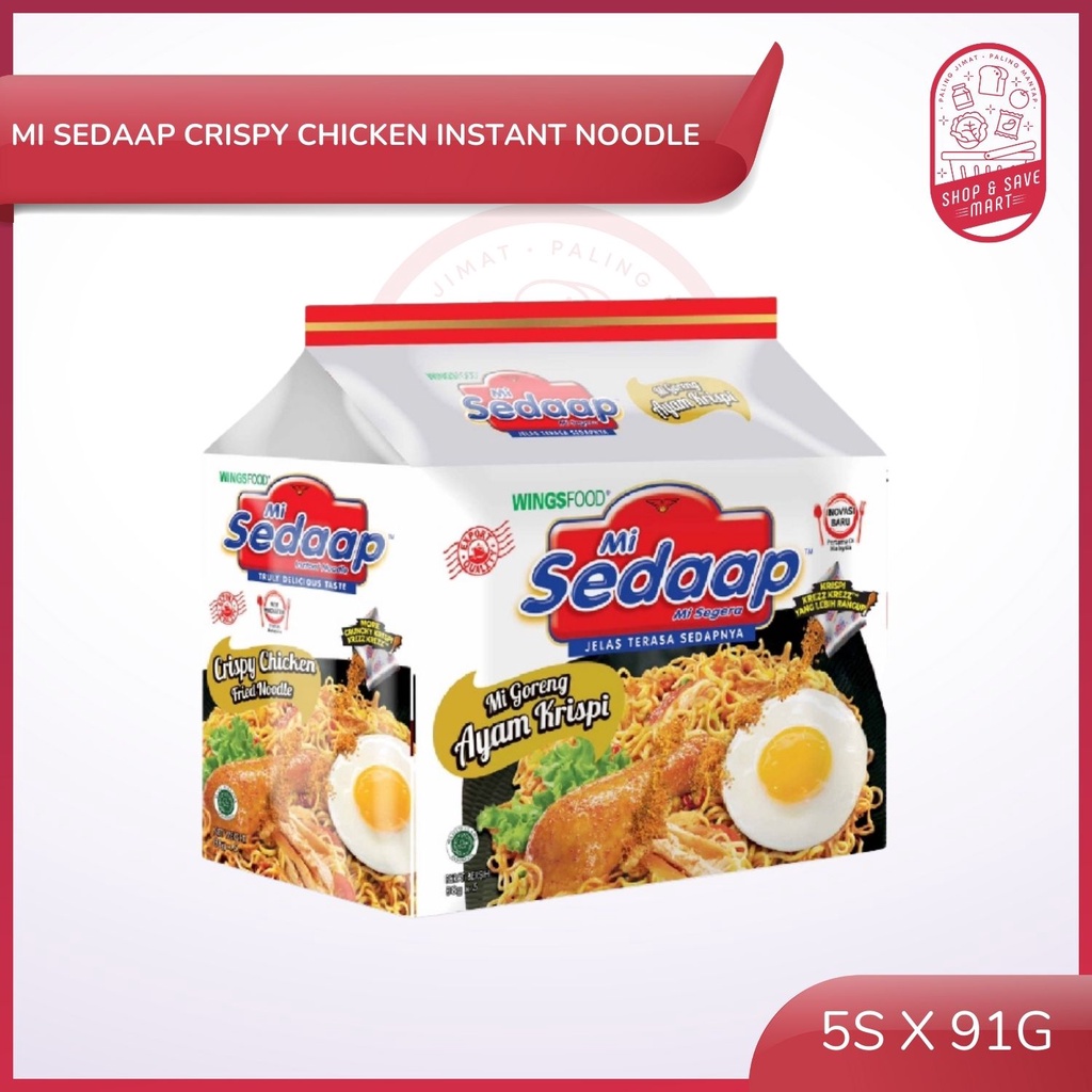 Mi Sedaap Fried Noodle Instant Noodle - 5x91g (Flavor: Asli / Sambal ...