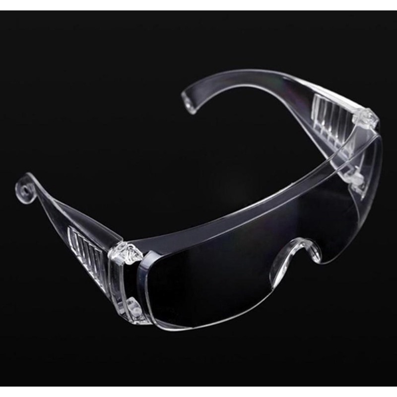 Frameless Clear Safety Goggles Eye Protection PPE Glasses Goggle Spec ...